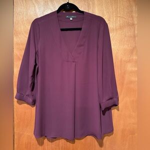 Rose and Olive Maroon Blouse Size Large
